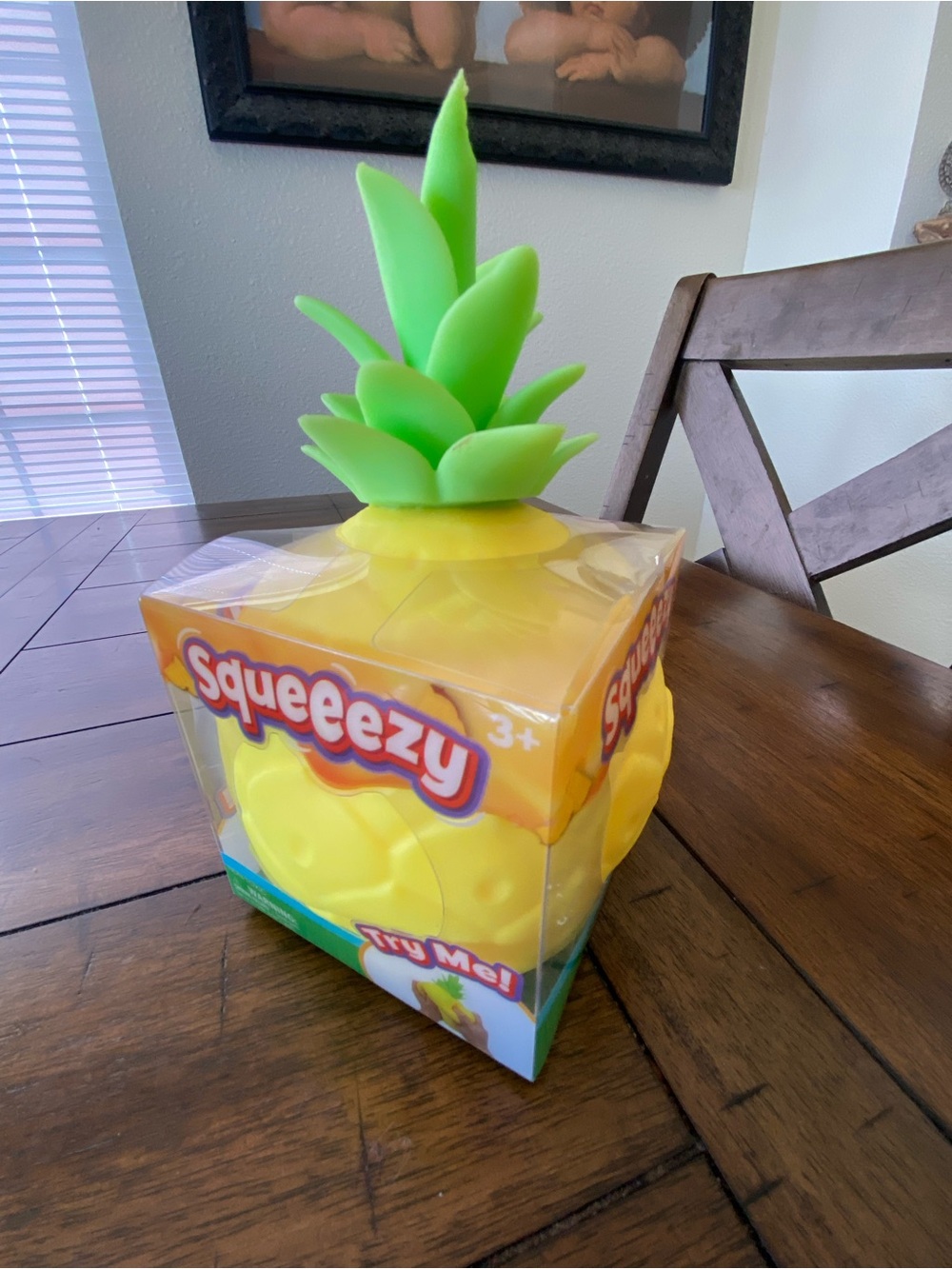 Pineapple Squeezable Toy - Yellow & Green